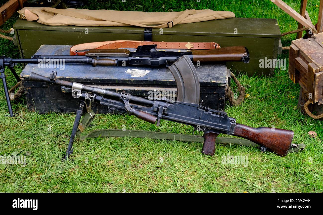 Die Bren-Kanone war eine Serie von leichten Maschinengewehren, die in den 1930er Jahren von Großbritannien hergestellt wurden und bis 1992 in verschiedenen Rollen eingesetzt wurden. Stockfoto