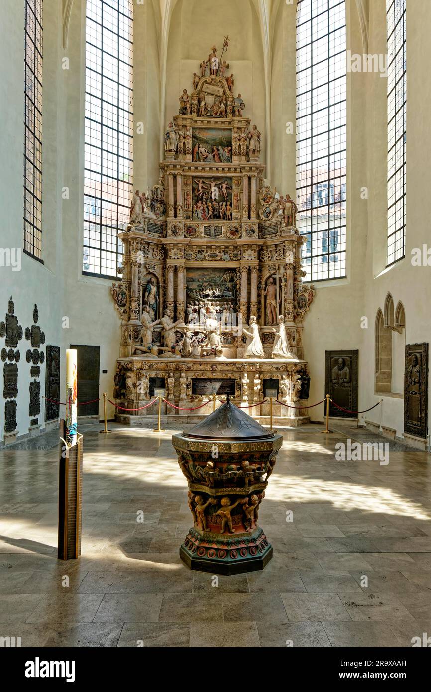 Chancel, St. Moriz-Stadtkirche, Innenfoto, Coburg, Bayern, Deutschland Stockfoto