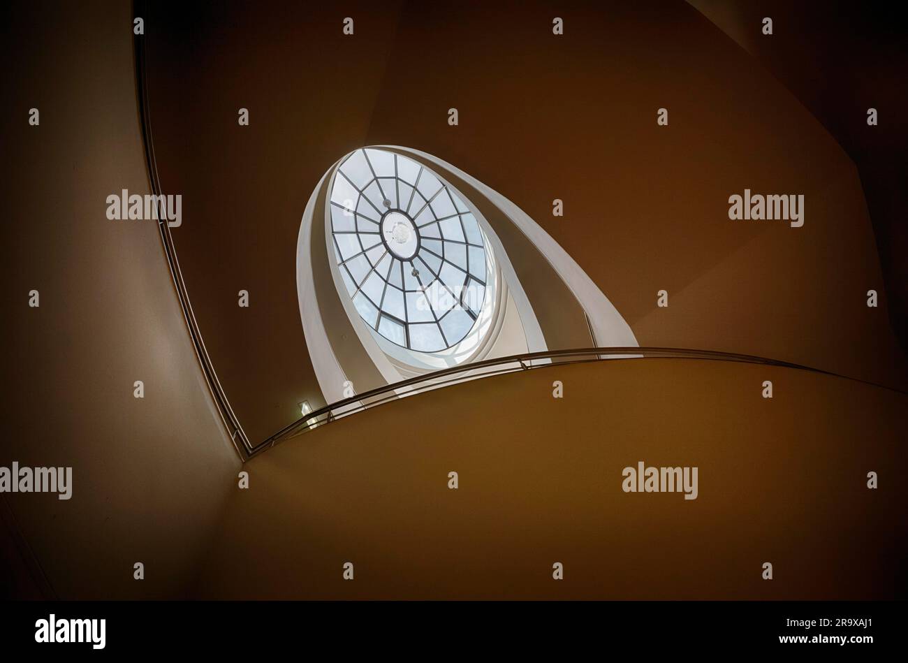 Lichtfenster im Treppenhaus, Goethe Nationalmuseum für das Studium von Johann Wolfgang von Goethe, Frauenplan, Weimar, Thüringen, Deutschland Stockfoto