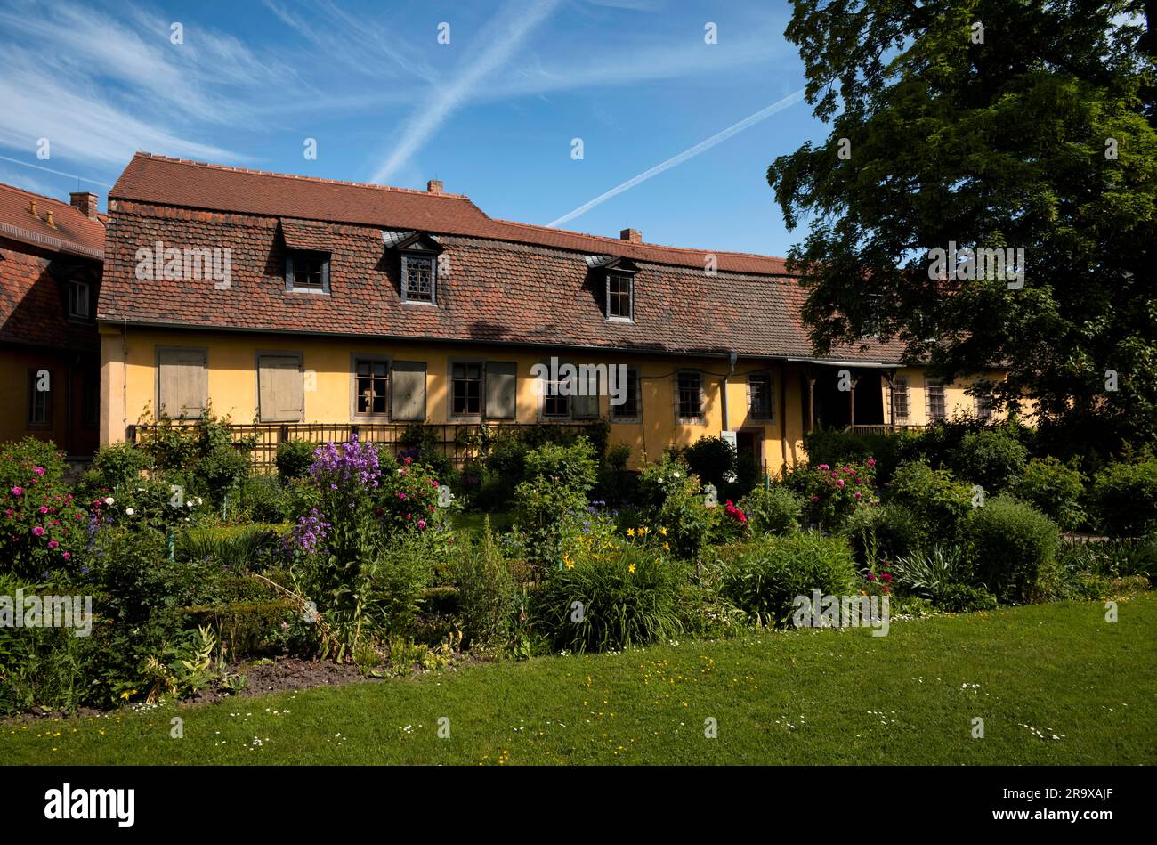 House Garden, Rear, Residence of Johann Wolfgang von Goethe, Goethes Residence, Museum, Frauenplan, Weimar, Thüringen, Deutschland Stockfoto