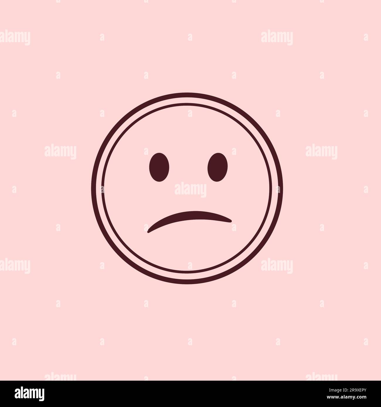 Trauriges Emoticon. Trauriges EmoticonSymbol. Symbol für Highlights