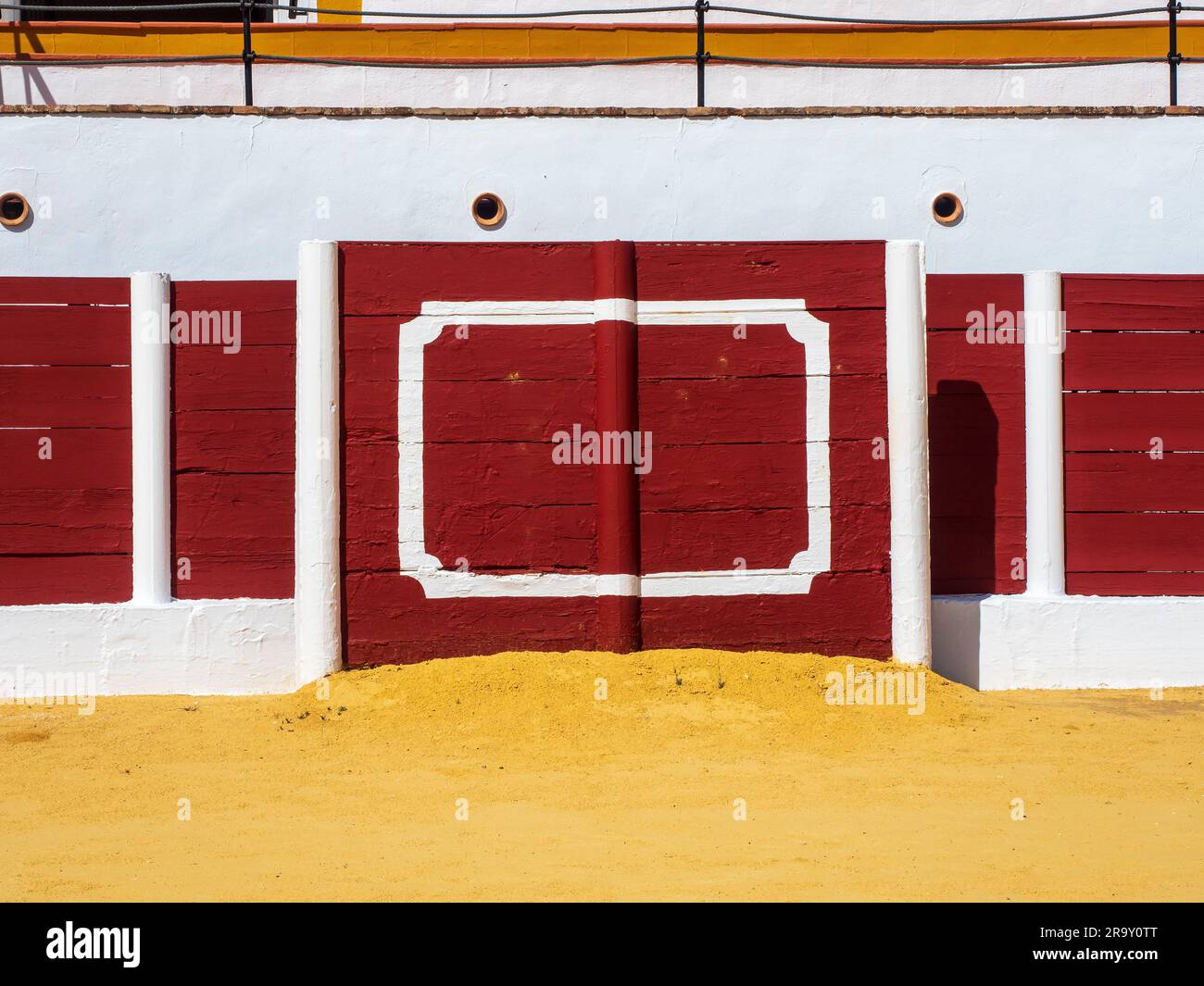Architektur der Stierkampfarena von Antequera, Málaga. Stockfoto
