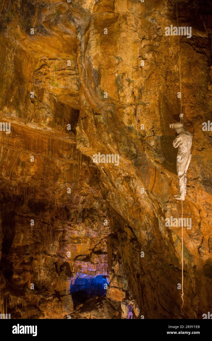 Das Innere von Grutas de Mira de Aire [Höhlen] Stockfoto