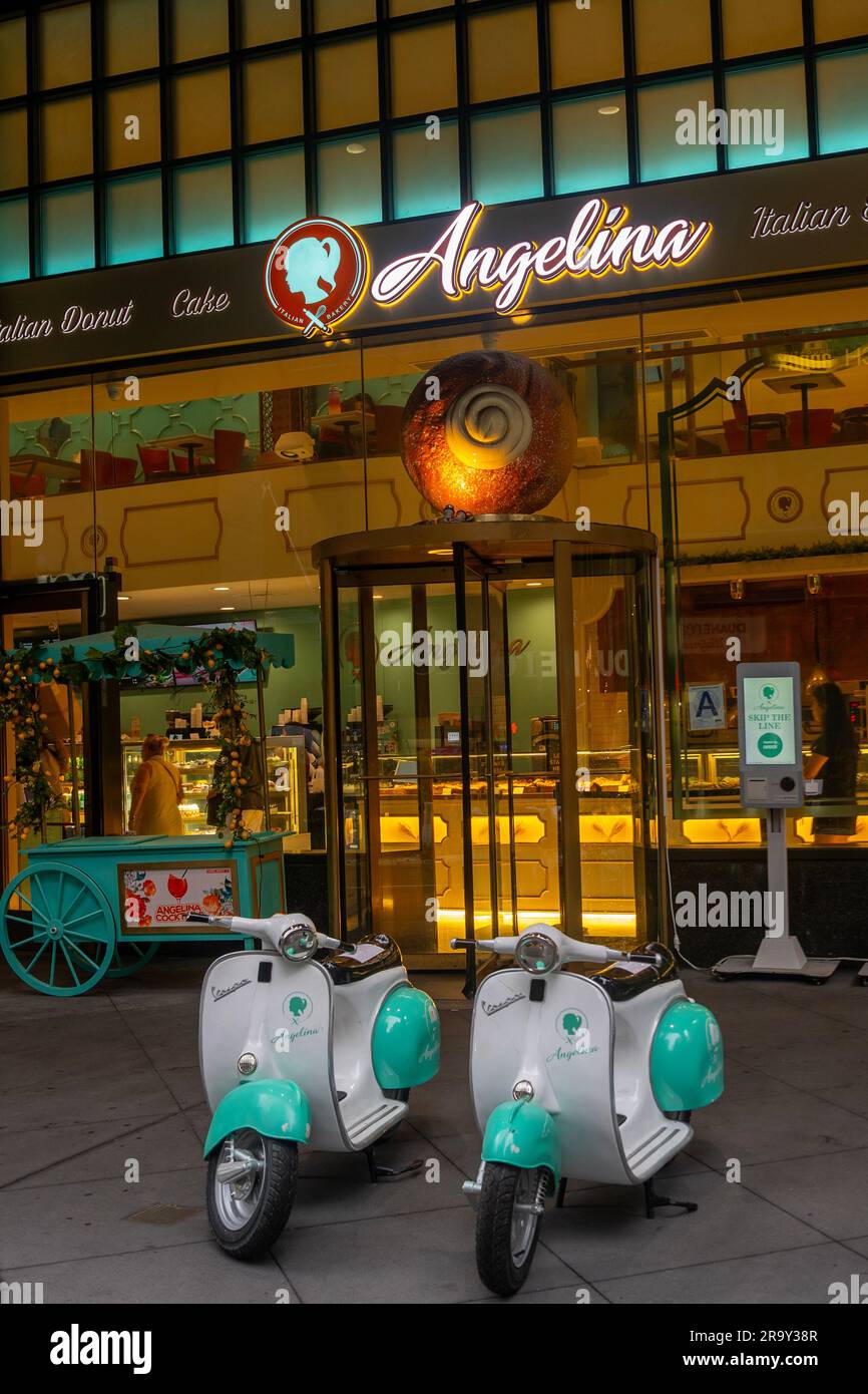 Angelina Asian inspirierte italienische Bäckerei in der Nähe von Hudson Yards in Manhattan NYC Stockfoto