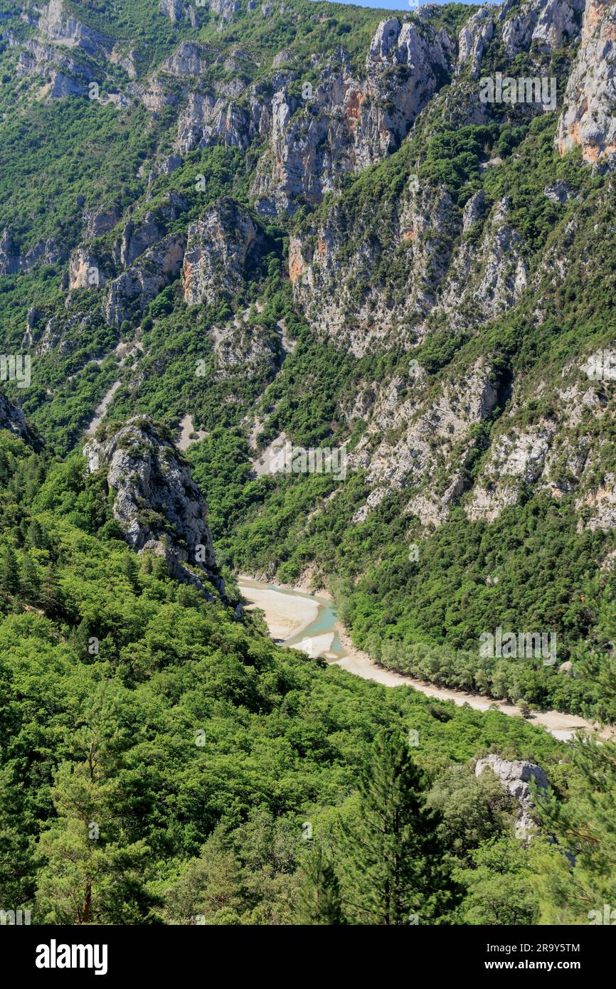Verdonschlucht Var Alpes-de-Haute-Provence Provence-Alpes-Cote d'Azur Frankreich Stockfoto