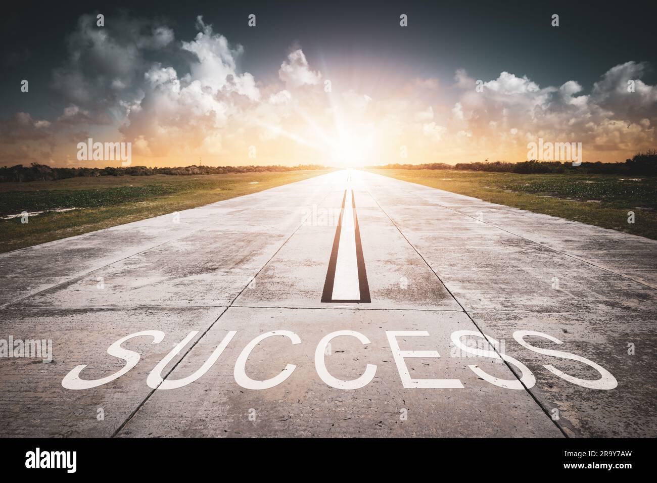 Geschäftskonzept „Weg zum Erfolg“. Stockfoto