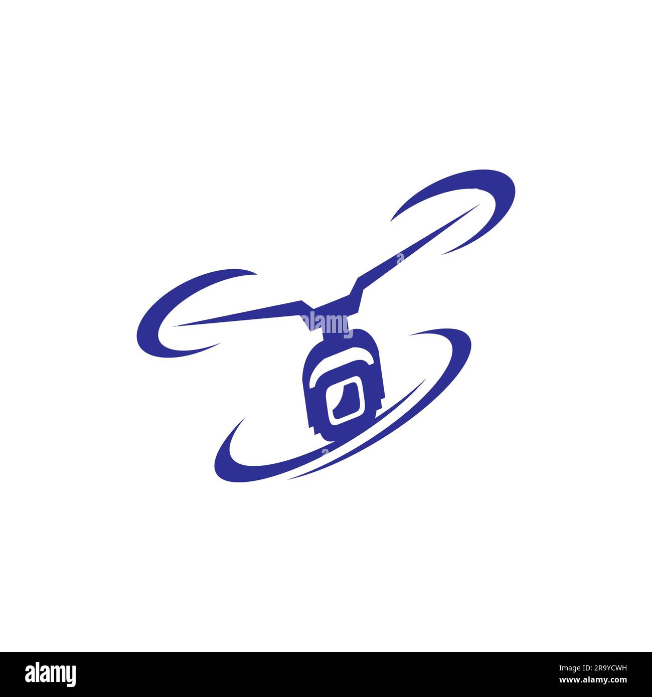 Einzigartiges Drohnenlogo moderner und minimalistischer Vektor und abstraktes Logo.EPS 10 Stock Vektor