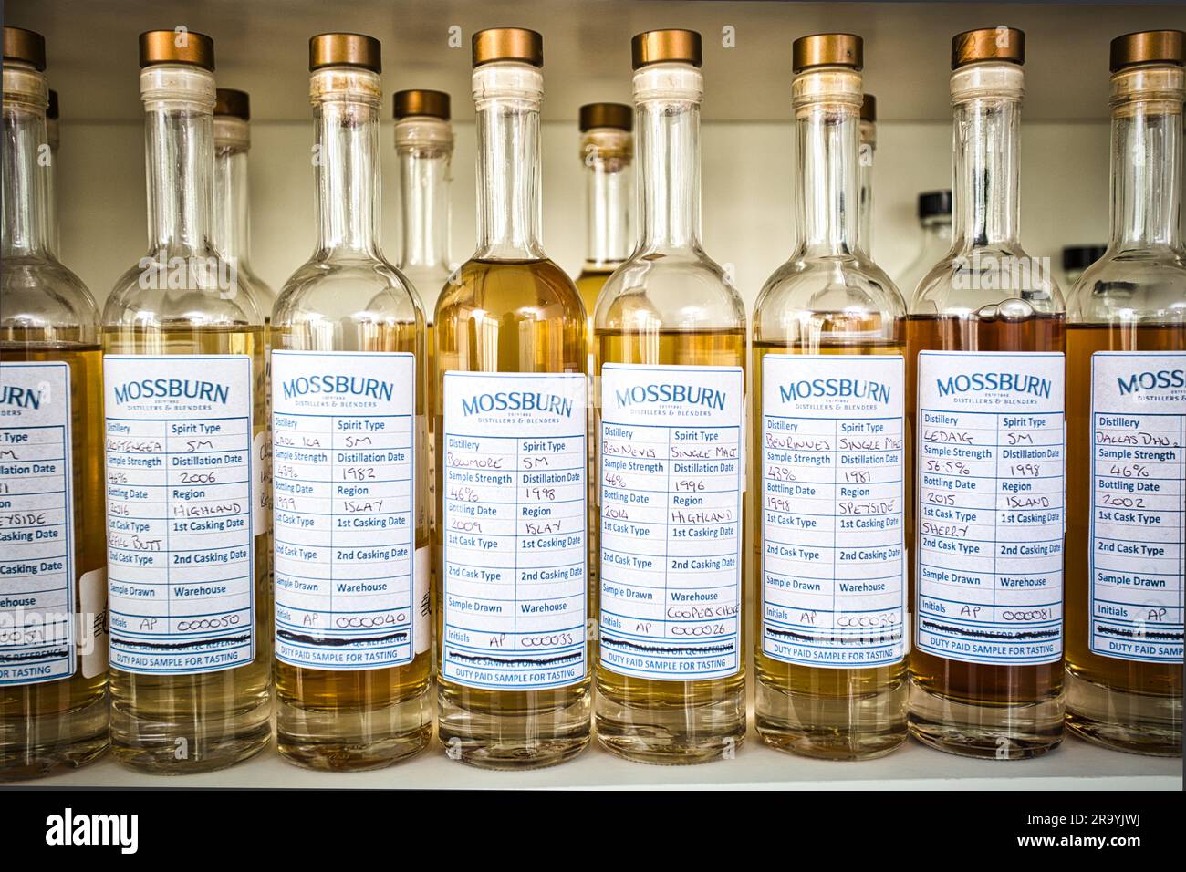 Malt Whisky mischen. Stockfoto