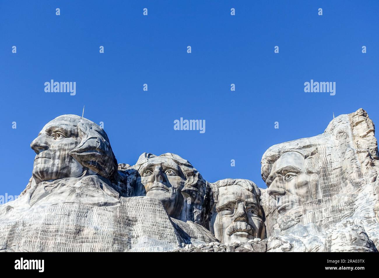 Mount Rushmore, eine Kopie in einem verlassenen Freizeitpark in Nikko, Japan Stockfoto