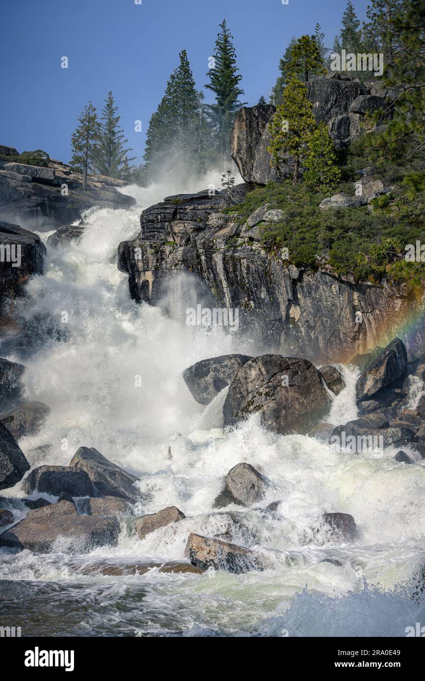 Bassi Falls im Frühling nach dem historischen kalifornischen Winter 2022, 2023 Stockfoto