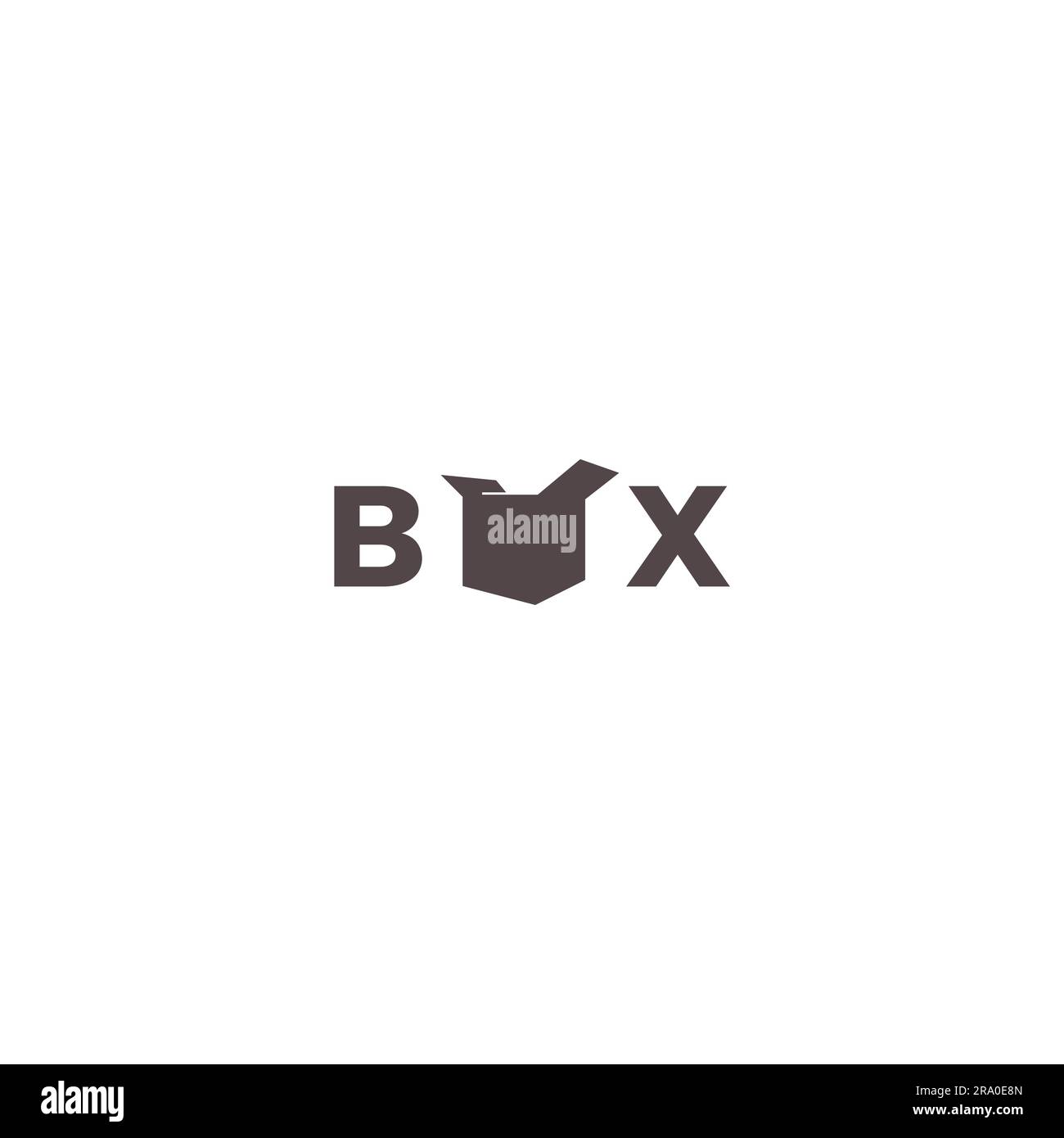 Box-Logo-Design. Kastenvektordarstellung Stock Vektor