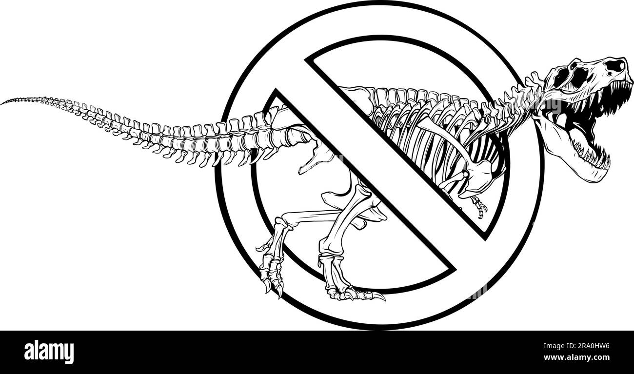 vektor Tyrannosaurus Rex Dinosaurier-Skelett-Modelldarstellung Stock Vektor