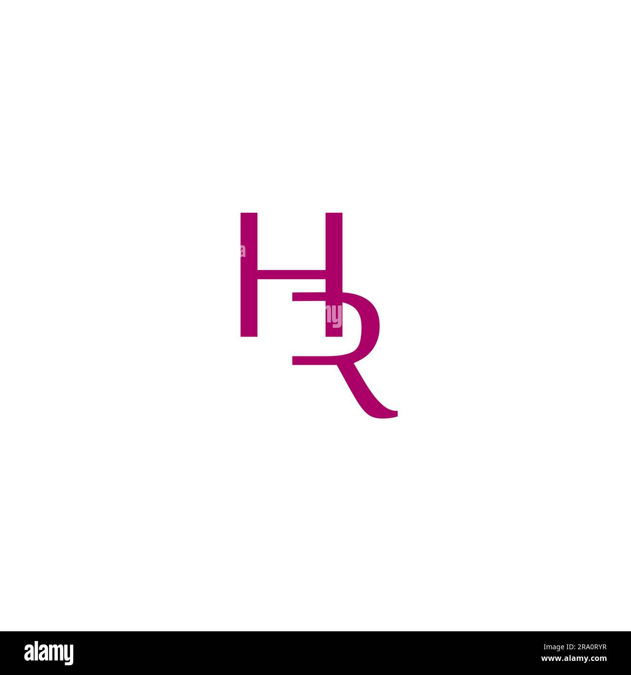 HR Letter Logo einfach und für alle Marken geeignet Stock Vektor