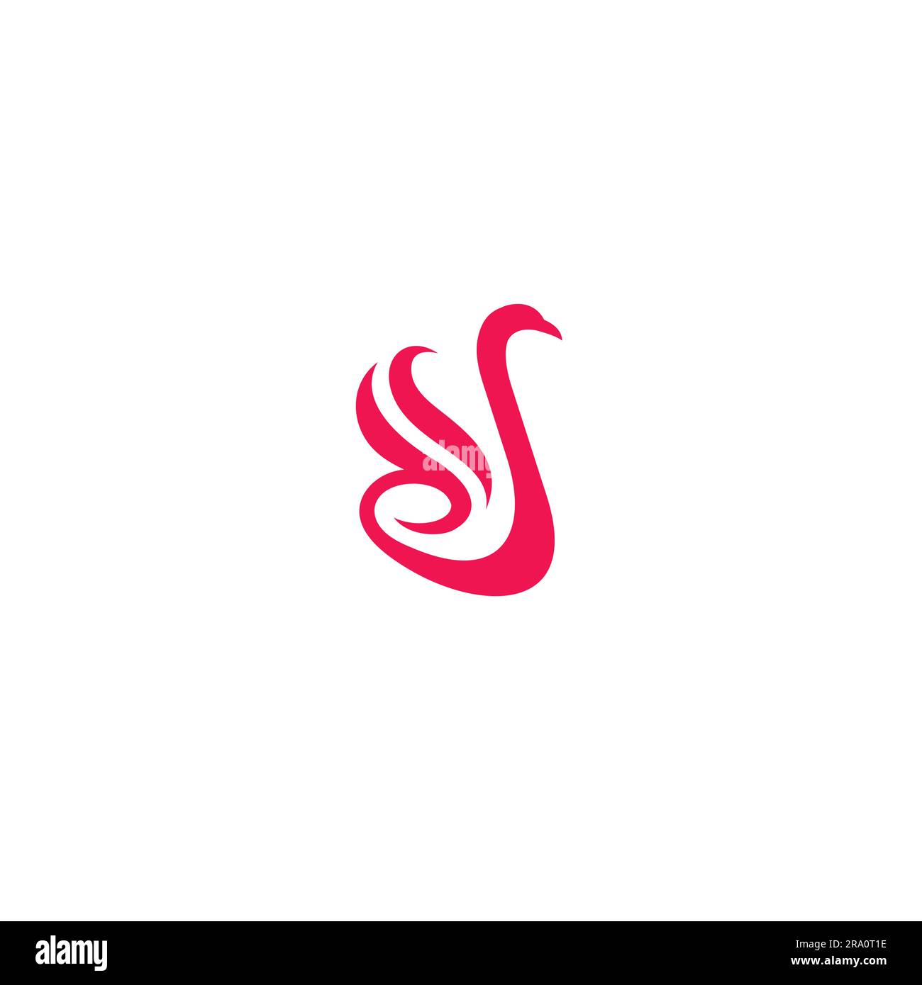 Swan Logo Einfach. Swan Icon Design Stock Vektor