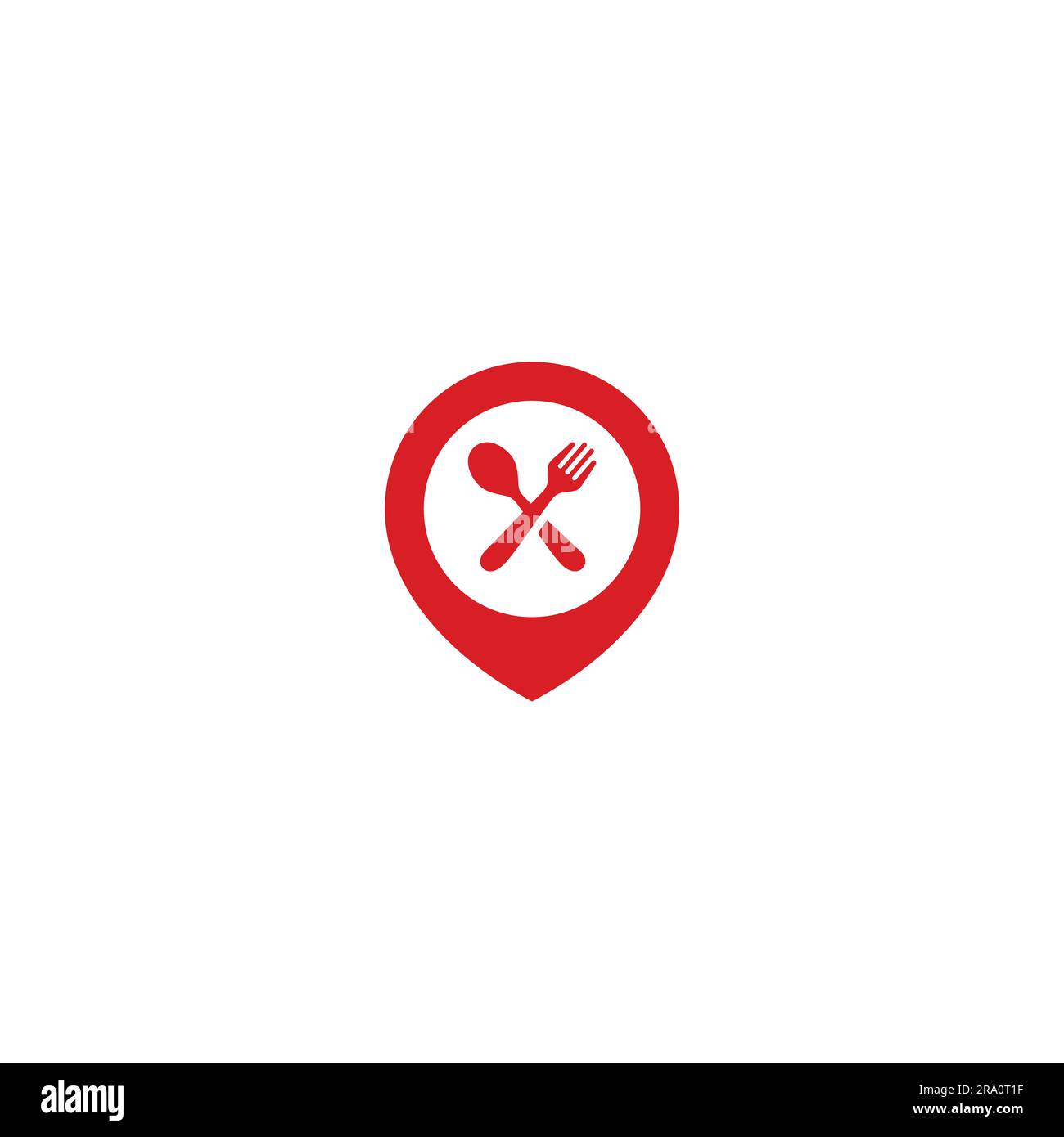 Pin-Food-Logo-Design. Symbol Für „Pin Restaurant“ Stock Vektor