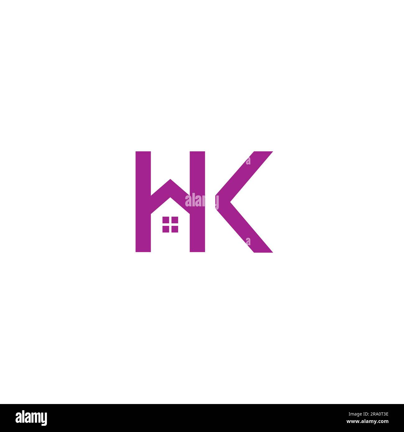HK Home Logo. Design Des Immobilienlogos Stock Vektor