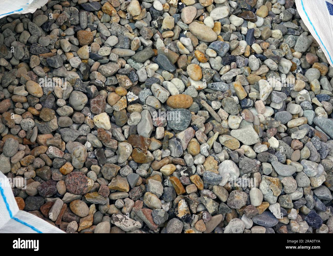 Verschiedene Kieselsteine Stockfoto