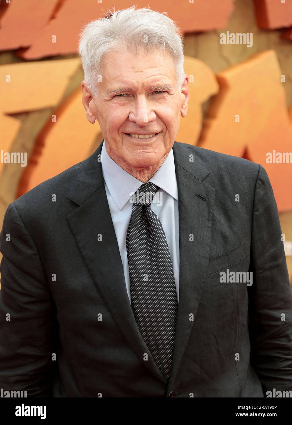 26. Juni 2023 – London, England, Großbritannien – Harrison Ford nimmt an der Premiere von Indiana Jones und The Dial of Destiny UK Teil Stockfoto