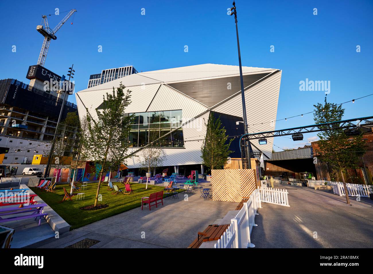 Kulturraum im Stadtzentrum von Manchester Aviva Studios, Heimstadion von Factory International Stockfoto