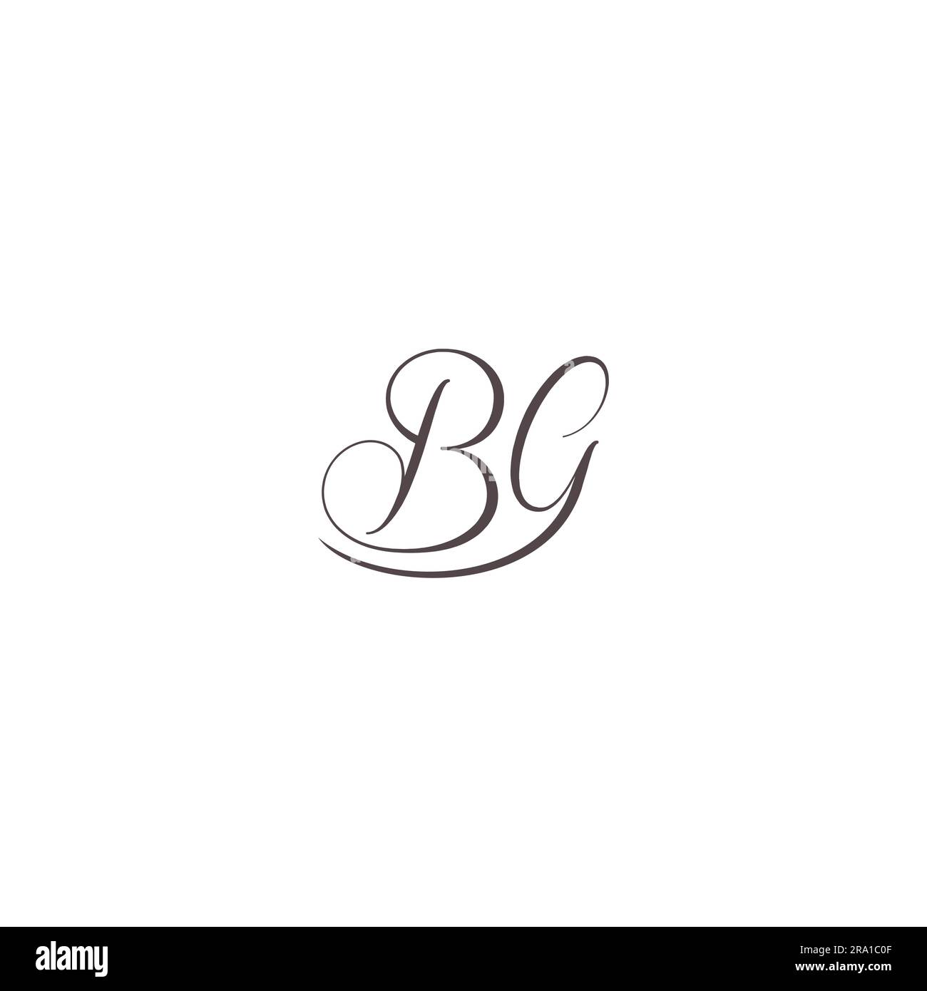 BG-Logo. Letter BG Luxury Logo-Design Stock Vektor