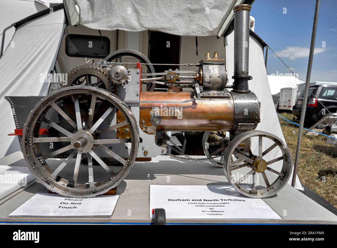 Steam Traction Engine Scale-Modell Stockfoto