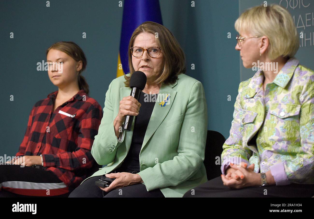 KIEW, UKRAINE 29. JUNI 2023 schwedische Umweltaktivistin Greta