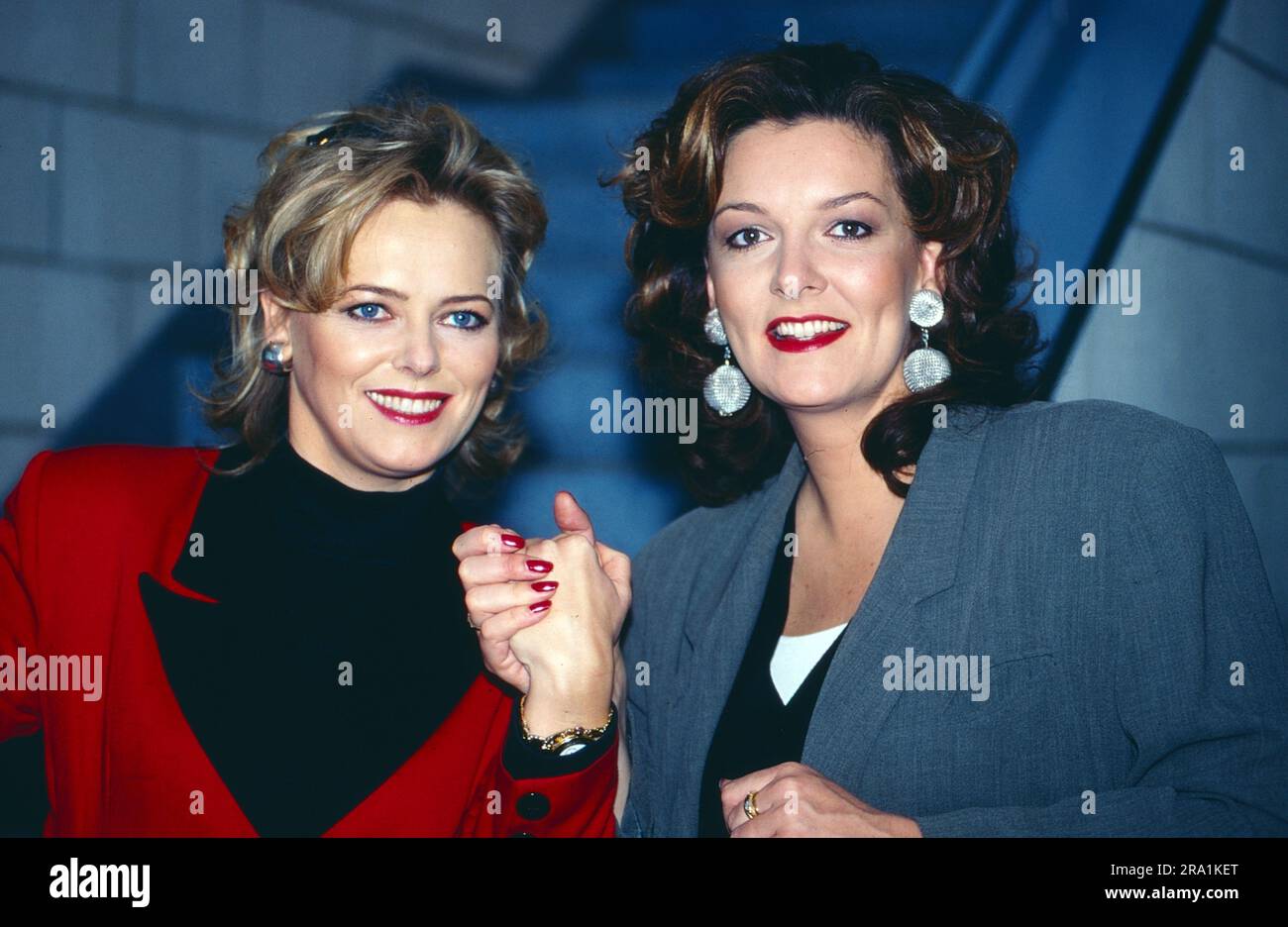 Herman & Tietjen, NDR Talkshow, 1997, moderiert von Eva Herman und Bettina Tietjen. Stockfoto