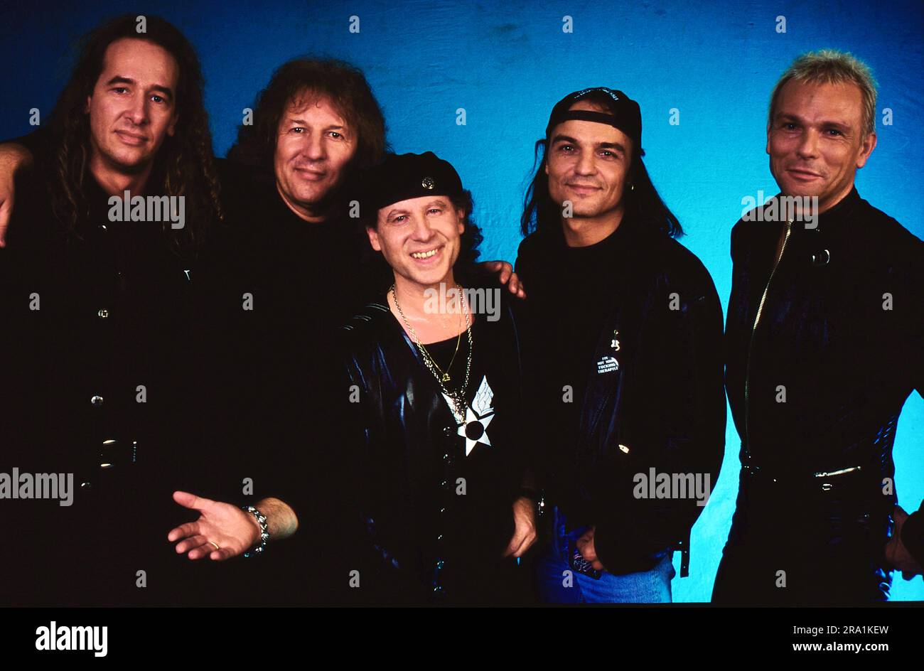 Skorpionen, deutsche Hard Rock Band mit Sänger Klaus Meine, Matthias Jabs, Rudolf Schenker, ca. 1992. Stockfoto
