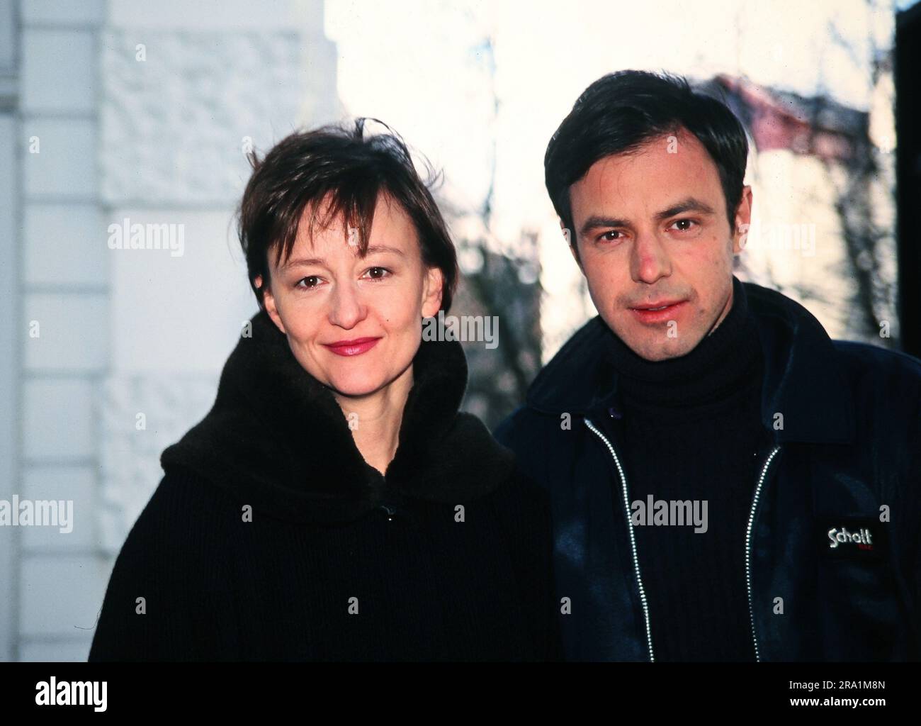 Susanne Lothar, deutsche Schauspielerin, mit Kollege Felix Eitner, Deutschland um 1998. Stockfoto