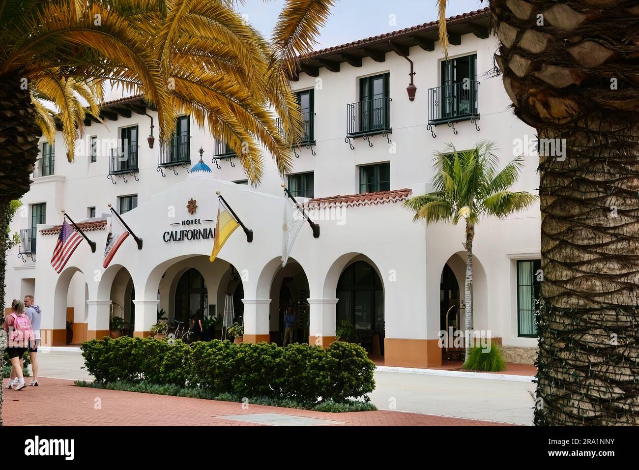 Eintritt zum 5-Sterne-Hotel Californian 36 State Street Santa Barbara California USA Stockfoto