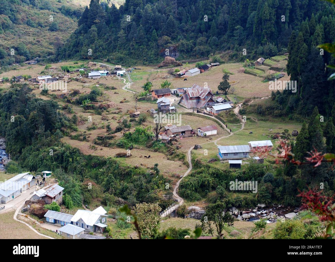 Gorkhay Village Im Singalila National Park Stockfoto