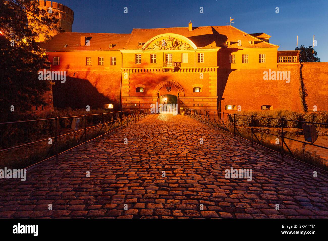 Zitadelle Spandau, Zitadelle Spandau bei Nacht, Berlin, Deutschland Stockfoto