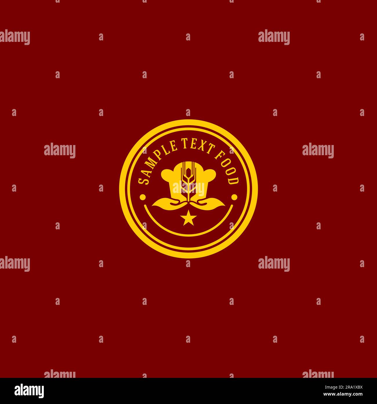 Logo-Vektor Für Lebensmittel. Chefkoch Emblem Vector Design. Bäckerei Logo Stock Vektor