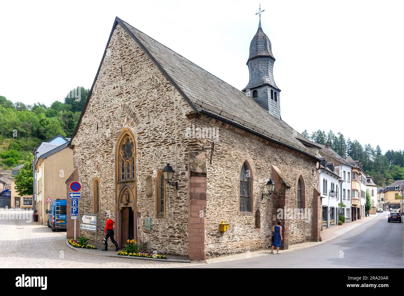 Nikolaikirche (Eglise Saint Nicolas), Rue du Sanatorium, Vianden, Kanton Vianden, Luxemburg Stockfoto