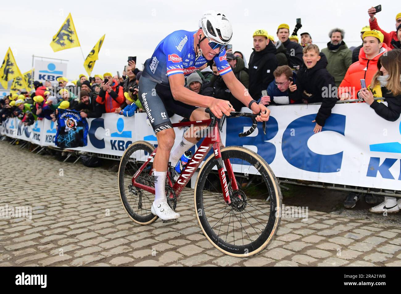 Mathieu Van der Poel Niederlande bei Tour of Flanders 2023 Stockfoto
