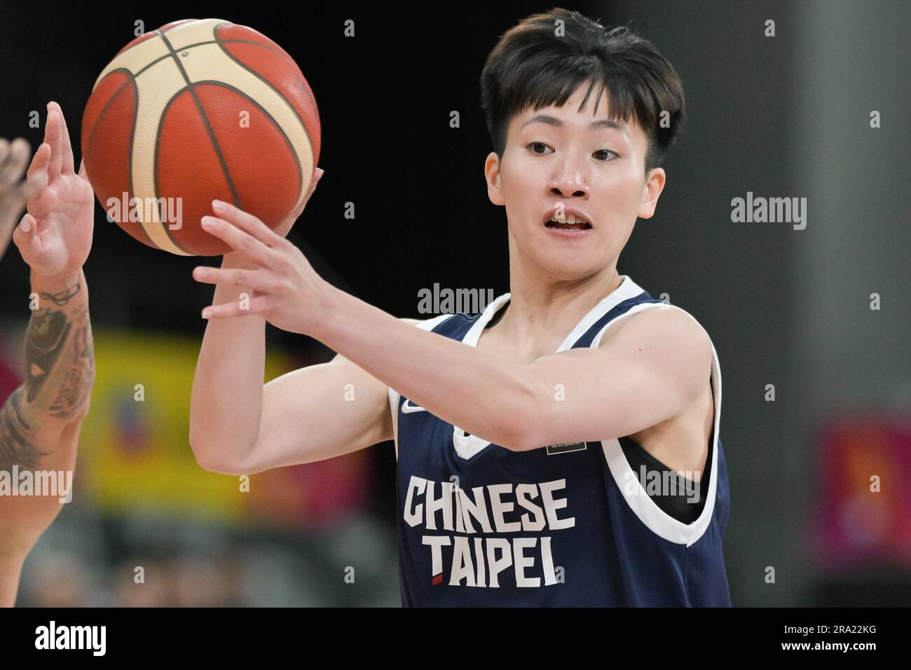 Sydney, Australien. 30. Juni 2023. Chen Meng-Hsin von der chinesischen Taipei Frauen Basketballmannschaft während der FIBA Women's Asia Cup 2023 Division in Aktion ein Spiel zwischen Libanon und Chinesisch-Taipeh im Quay Centre. Chinesisch-Taipeh gegen Libanon (FIBA Asia Cup Division A) Libanon gewann 75-73. Kredit: SOPA Images Limited/Alamy Live News Stockfoto