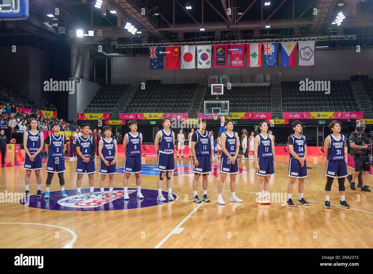 Sydney, Australien. 30. Juni 2023. Chinesische Taipei Frauen Basketballspieler in Aktion während des FIBA Women's Asia Cup 2023 Division Ein Spiel zwischen Libanon und Chinesisch Taipeh im Quay Centre. Chinesisch-Taipeh gegen Libanon (FIBA Asia Cup Division A) Libanon gewann 75-73. (Foto: Luis Veniegra/SOPA Images/Sipa USA) Guthaben: SIPA USA/Alamy Live News Stockfoto