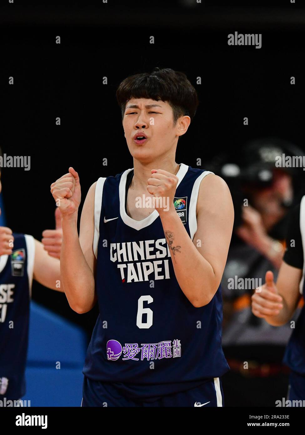 Sydney, Australien. 30. Juni 2023. Chen Wei-an vom chinesischen Taipei Frauen-Basketballteam wird während des FIBA Women's Asia Cup 2023 Division A-Spiels zwischen Libanon und Chinesisch-Taipeh im Quay Centre in Aktion gesehen. Chinesisch-Taipeh gegen Libanon (FIBA Asia Cup Division A) Libanon gewann 75-73. (Foto: Luis Veniegra/SOPA Images/Sipa USA) Guthaben: SIPA USA/Alamy Live News Stockfoto