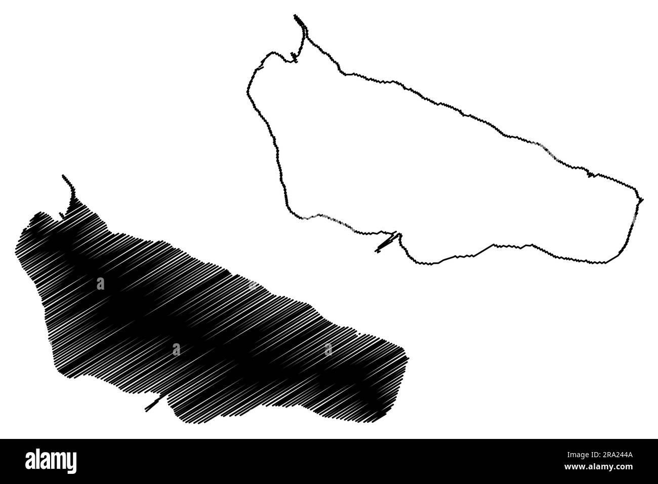 Lake Wallace (Kanada, USA, Nordamerika, USA) Karte Vektordarstellung, Scribble Sketch Lac Wallace Karte Stock Vektor