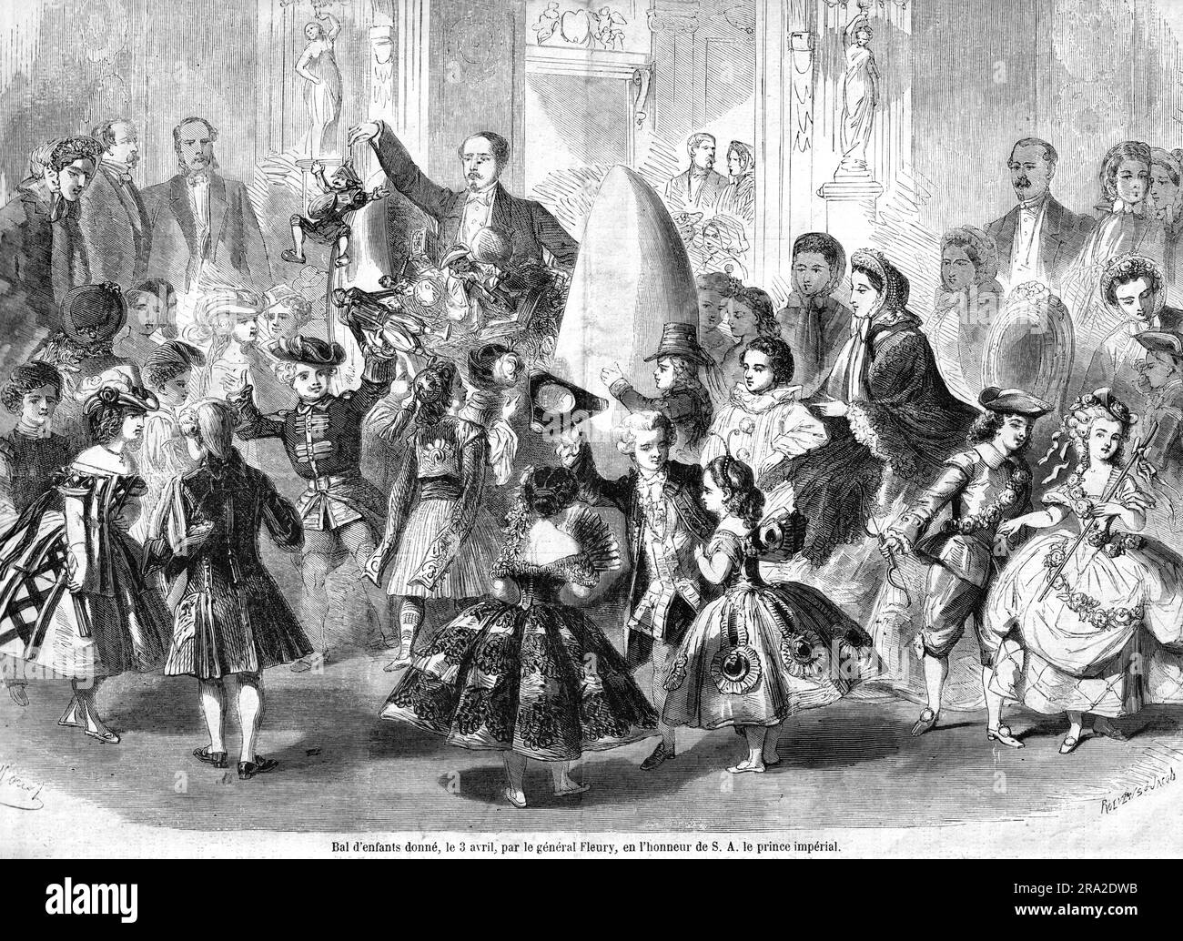 Le Monde Illustré, 4. Mai 1867: Bal d'enfants donne, le 3 Avril, par le General Fleury Stockfoto