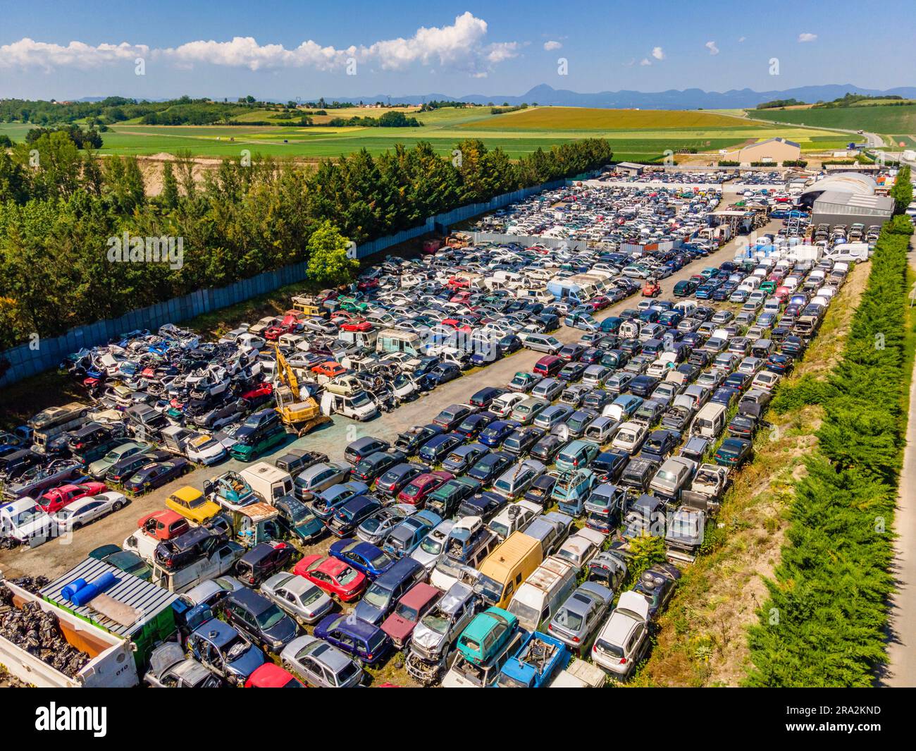Frankreich, Puy de Dome, Autounfälle Stockfoto