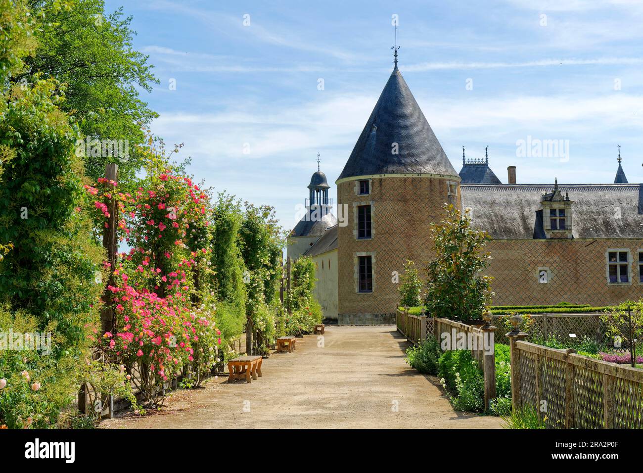 Frankreich, Loiret, Chilleurs aux Bois, Schloss Chamerolles, Park und Garten, Eigentum des Departements Loiret Stockfoto