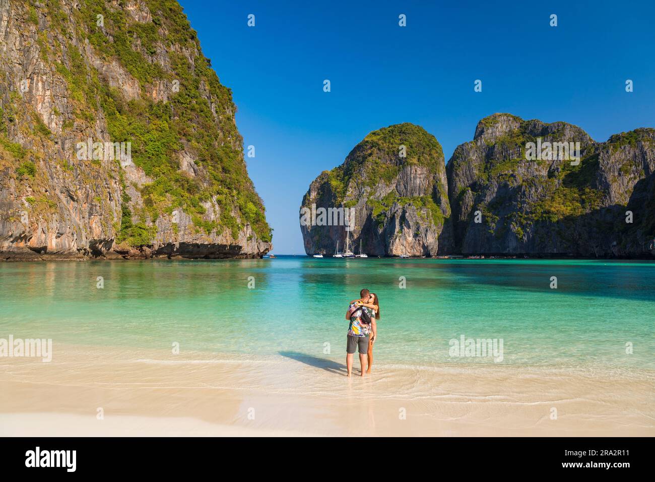 Thailand, Provinz Krabi, Insel Koh Phi Phi Leh, Maya Bay Stockfoto