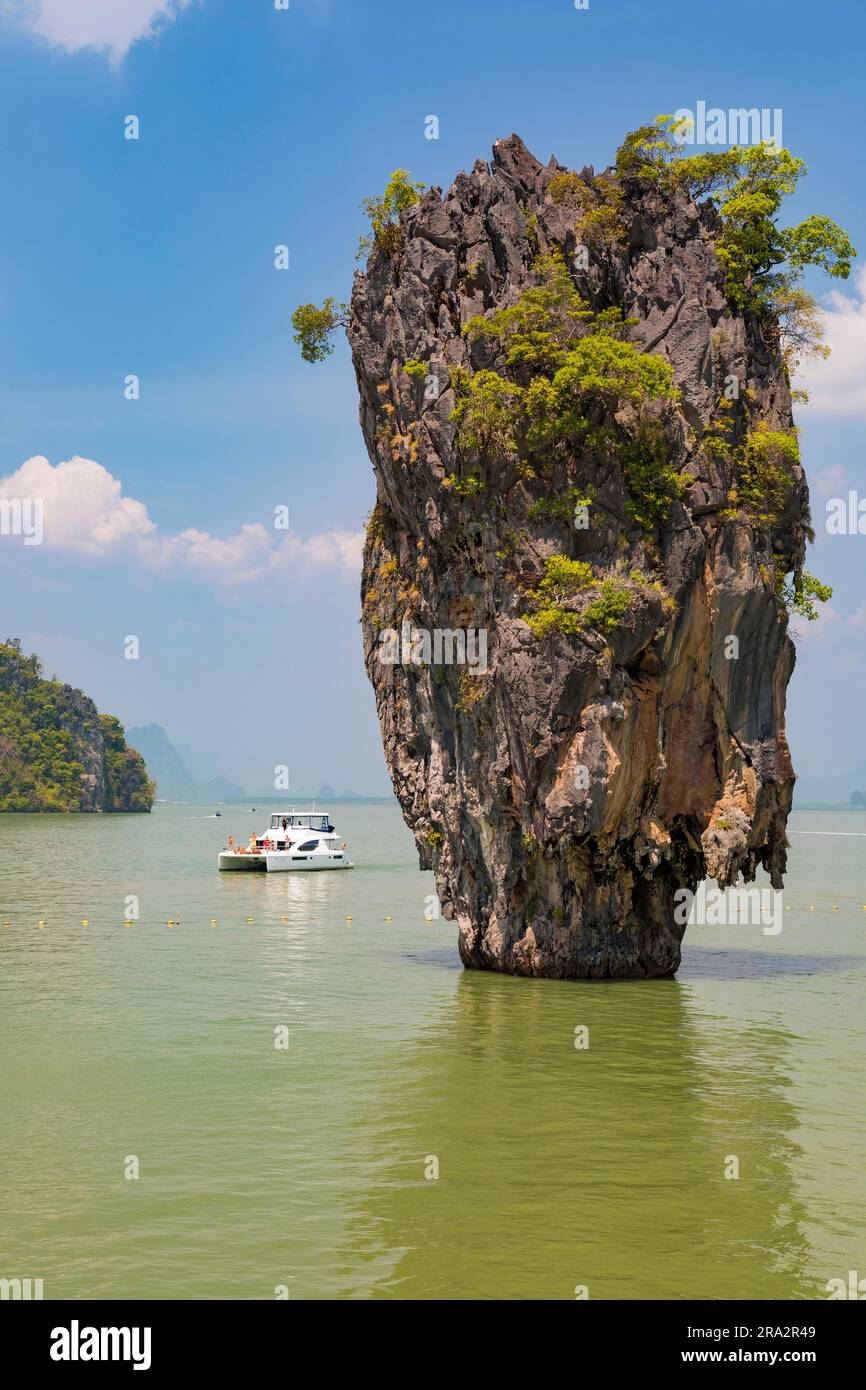 Thailand, Ao Phang Nga Nationalpark, Phang Nga Bucht, Ko Khao Phing Kan Insel, Ko Tapu oder James Bond Insel Stockfoto