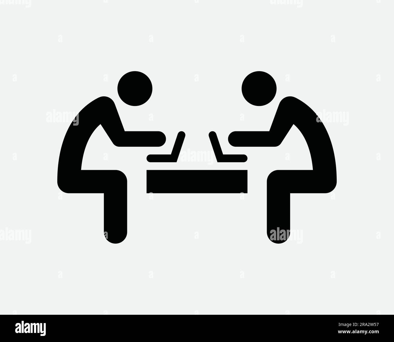 Symbol „Zusammenarbeit“. Teamwork Team Mitarbeiter Mitarbeiter Laptop Computer Studie Forschungsarbeit. Schwarzweiß-EPS-Signaturvektor für GrafikClipart-Bildsymbol Stock Vektor