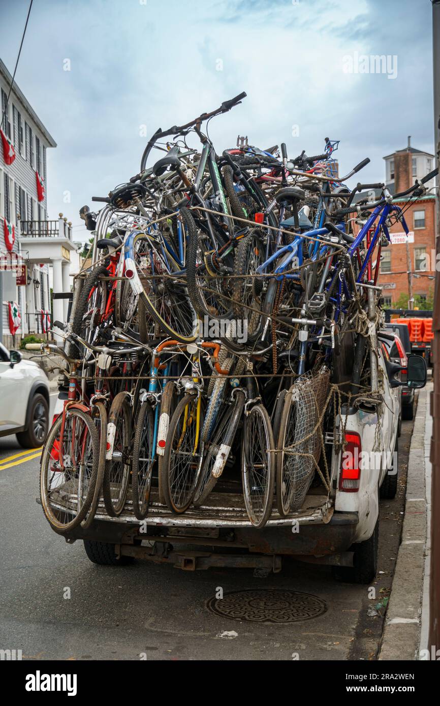 Gefunden an einer Straße in Gloucester, MA Stockfoto