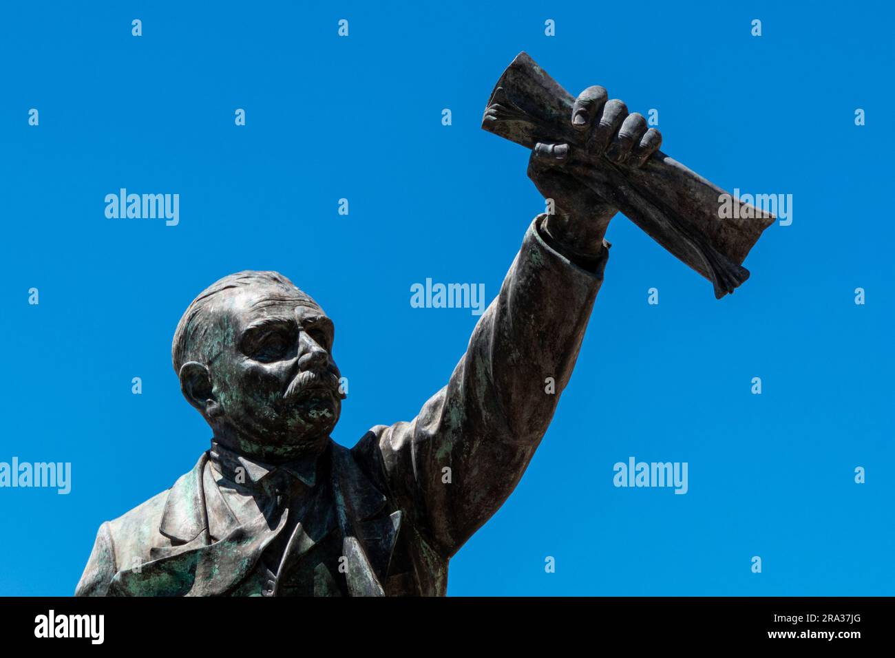 Valletta, Malta, 5. Mai 2023. Manwel Dimech, auch bekannt als Manuel Dimech, war ein maltesischer Sozialist, Philosoph, Journalist, Schriftsteller, Dichter und sozialer Revo Stockfoto