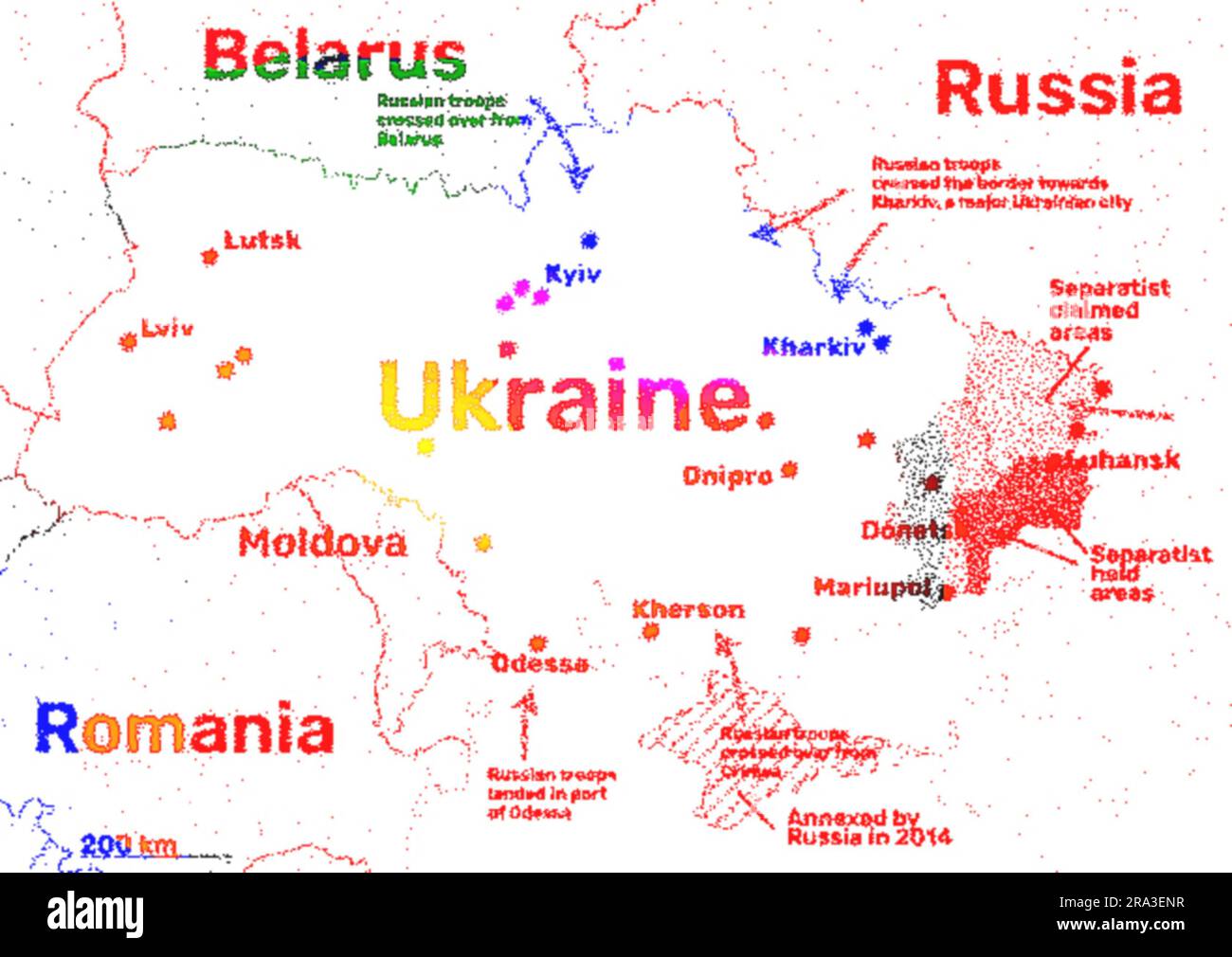 Ukrainischer Karten-hd-Download Stockfoto