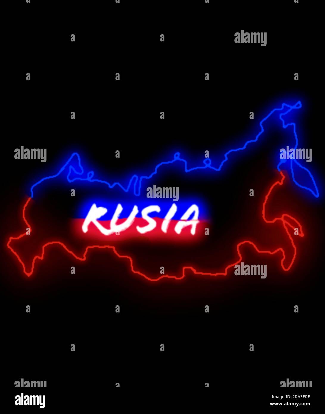 Russland Karte hd-Download Stockfoto