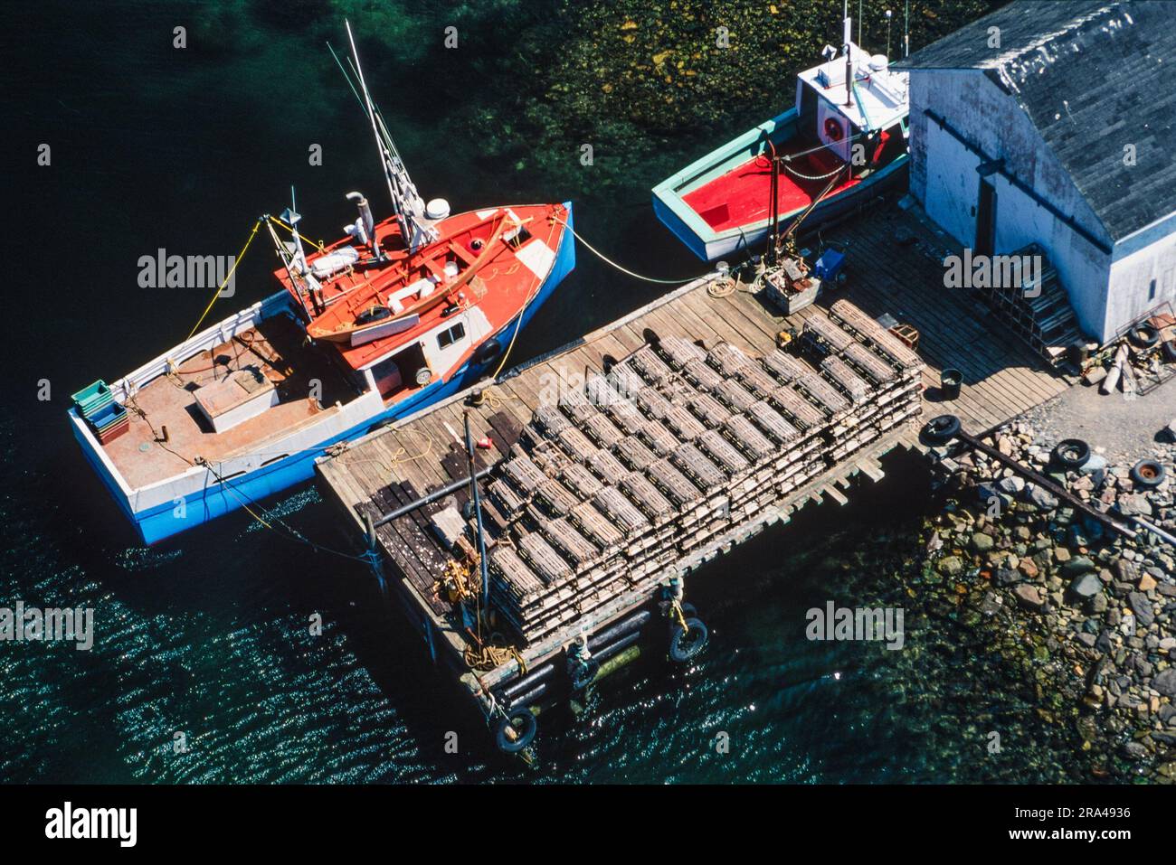 Luftaufnahme von Louisbourg, Neuschottland, Kanada Stockfoto